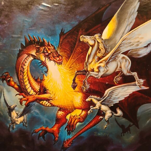 Dragon Attack 1984 Jigsaw Puzzle Advanced Dungeons & Dragons 1000 pc COMPLETE - Picture 5 of 8